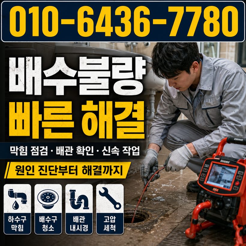 불암동 지역 하수구뚫음 관련 이미지