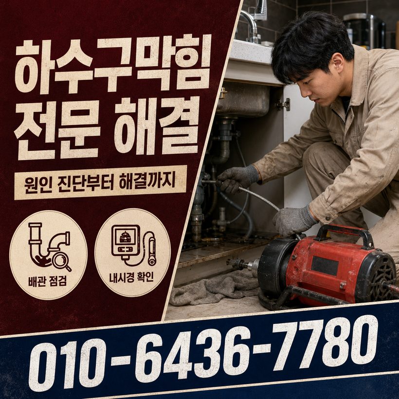 불암동 지역 싱크대막힘 관련 이미지