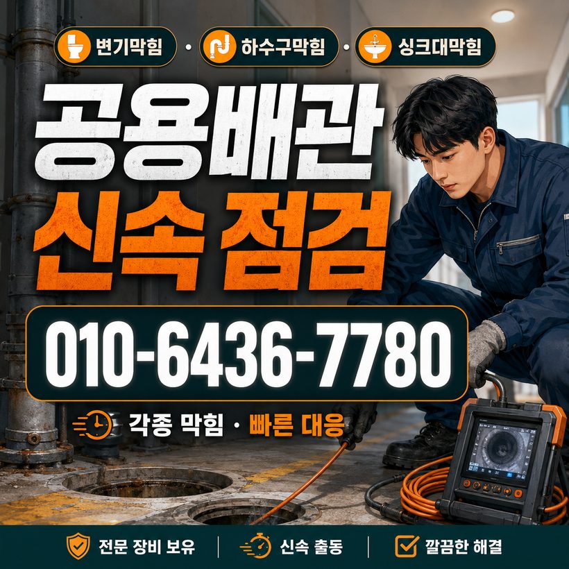 봉수면 하수구막힘 빠른출동 1